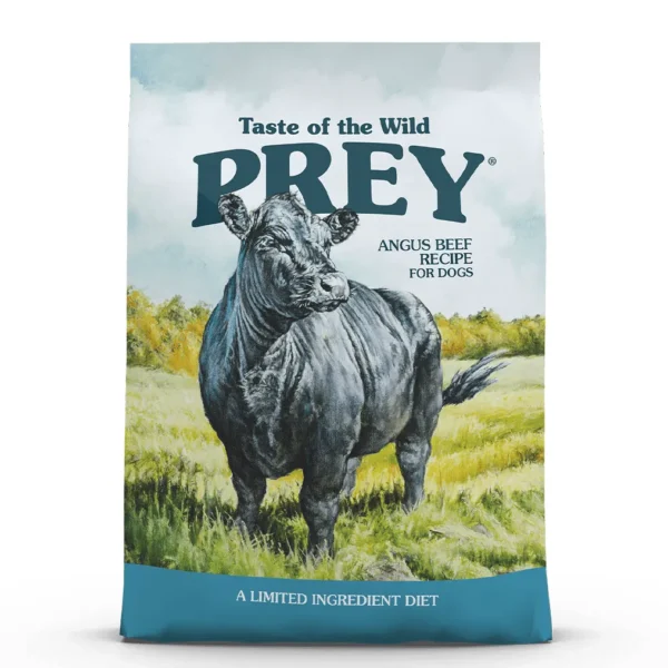 Taste of the Wild PREY Angus Beef Recipe for Dogs front packaging